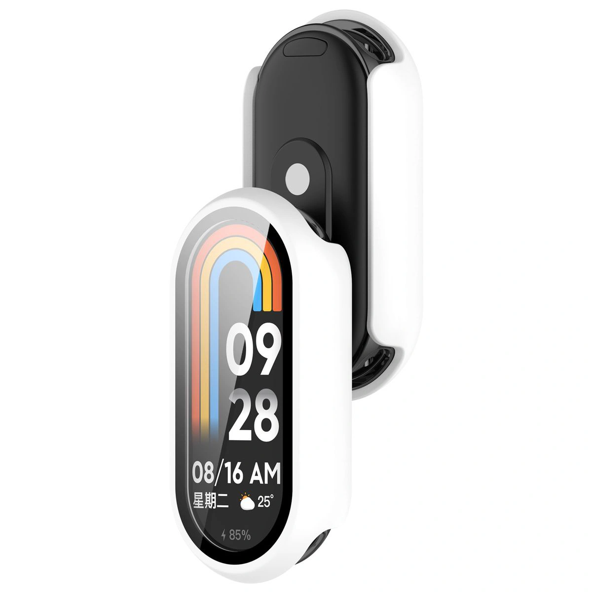 Etui z wbudowanym szkłem Bizon Case Watch Adamo do Smart Band 10